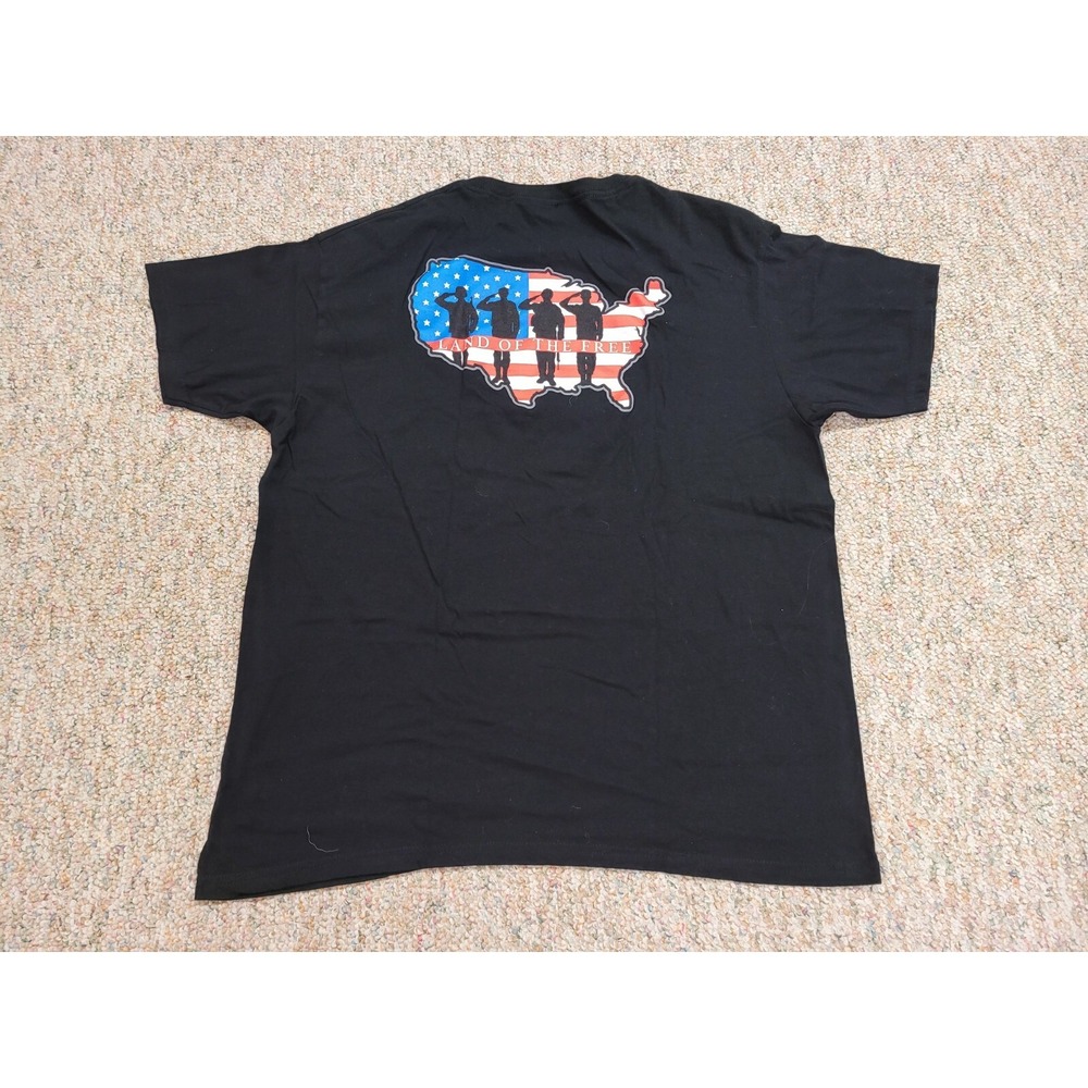 5.11 Tactical Shirt Mens Large Black Land of the Free Graphic Tee USA Flag